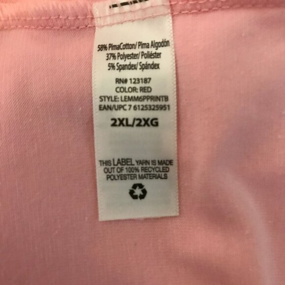 NWOT Lee Men's Short Sleeve Crew Neck Pullover Tee Size 2XL in Pink Colorful - Picture 9 of 12
